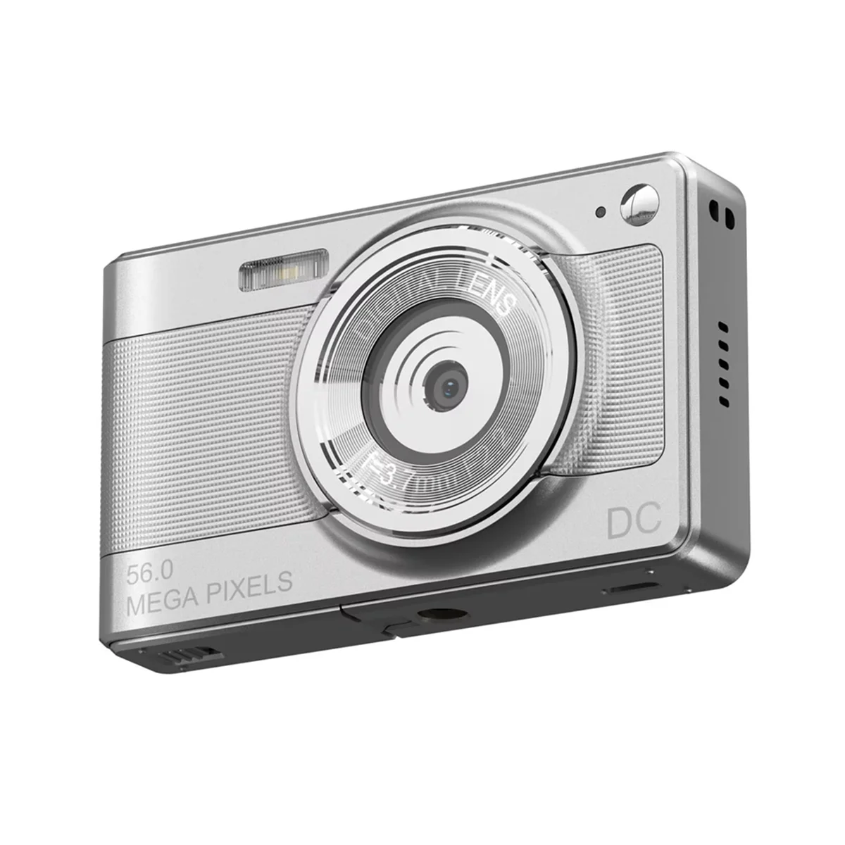 

НОВАЯ цифровая камера 1080P, видеокамера, 56 МП, 2,8 дюйма, IPS-экран, 8-кратный цифровой зум, камера, подарок для детей, серебристая