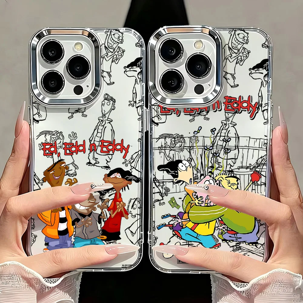 Cartoon E-Ed Edd N EddyS Phone Case for Samsung Galaxy S26 S25 S24 S23 S22 S21 S20 Note20 FE Ultra Edge Plus 4G 5G Transparent