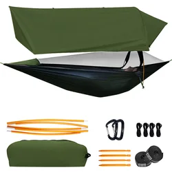 Traveler Outdoor Waterproof and Mosquito proof Camping Hammock Hiking Integrated Off Ground Sunshade with Mosquito Net Hammock