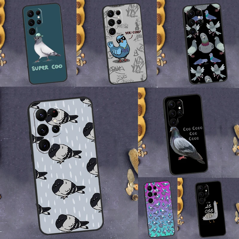 Pigeons Doves Bird Birds Flock Animal Funda For Samsung Galaxy S20 FE Note20 Ultra S8 S9 S10 Note 10 Plus S21 S22 S23 Ultra Case