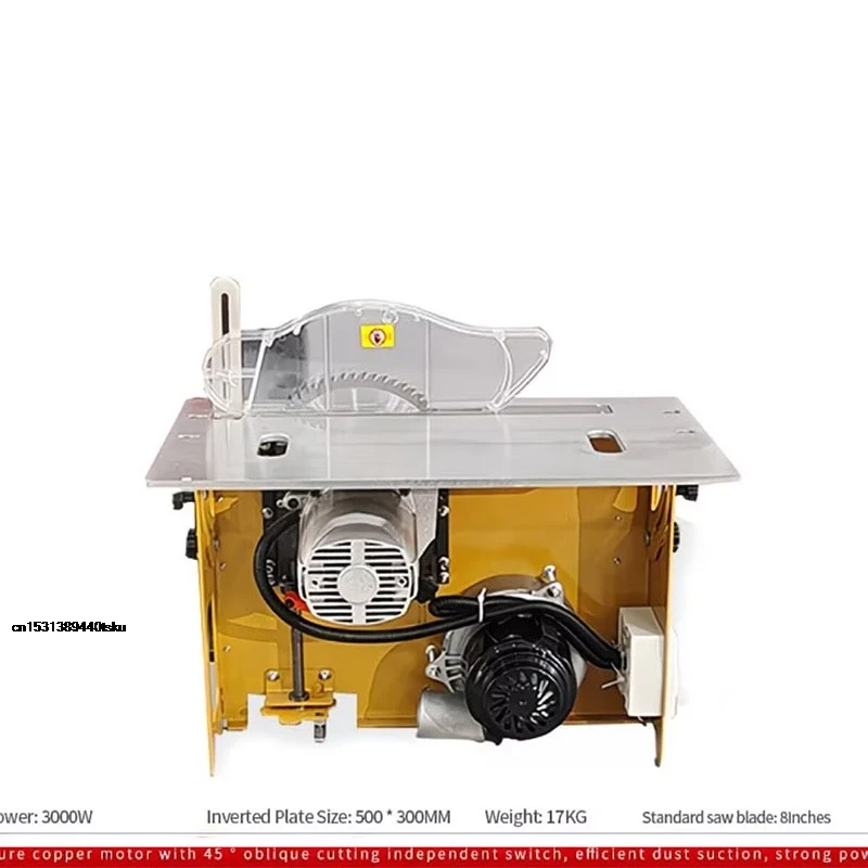 3000W brushless silent woodworking dust-free saw integrated machine woodworking push table folding saw table precision worktable