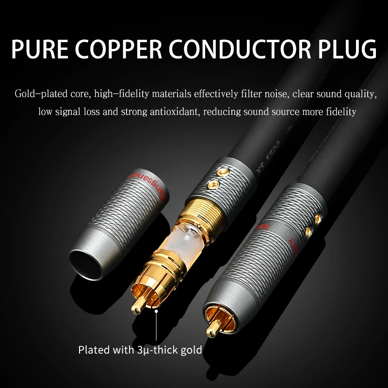 Xangsane 5500RCA cable, 6N frozen single crystal copper lotus plug, RCA power amplifier, speaker, decoder, signal audio cable