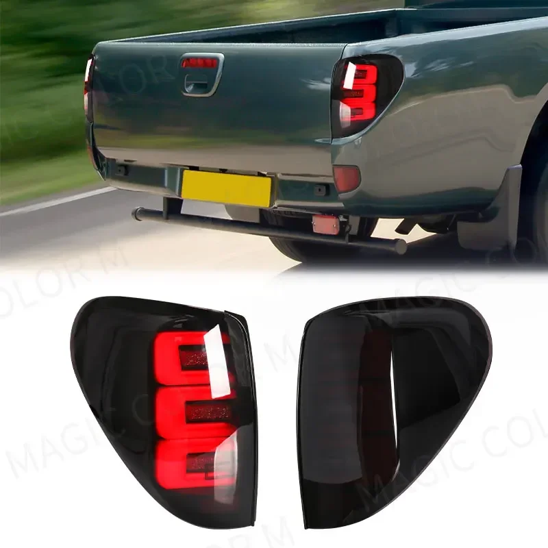 2Pcs For Mitsubishi L200 Triton Colt 2005-2016 Car Accessories Auto Brake Fog Lamp LED Rear Tail Light Daytime Turn Signal 12V