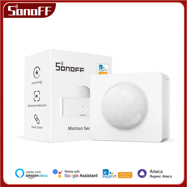 

SONOFF PIR3-RF 433 МГц Датчик движения с аккумулятором Работа с Sonoff RF Bridge Smart Scene Двухрежимное уведомление о тревоге Умный дом