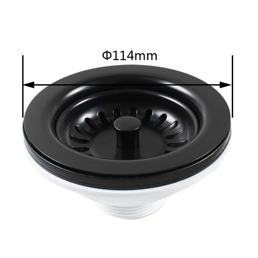 For 83-90mm Hole Dual-Layer Strainer Kitchen Sink Accessory Kitchen Renovation 304 Stainless Steel Construction