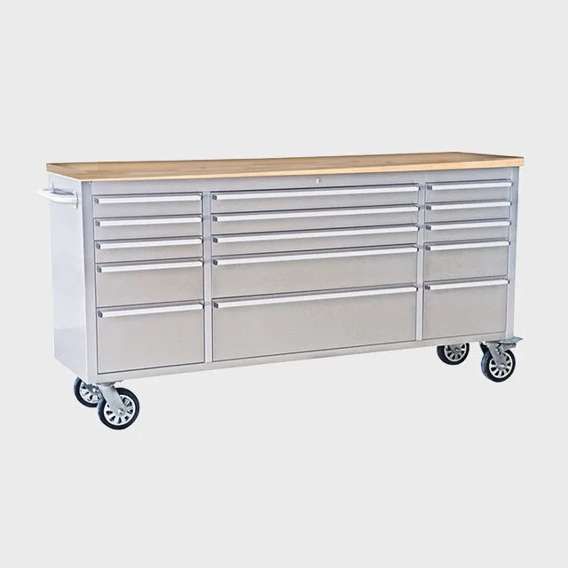 Workshop Storage Antirust Workbench with Storage Easy to Clean and Hygienic Stainless Steel Tool Cabinet