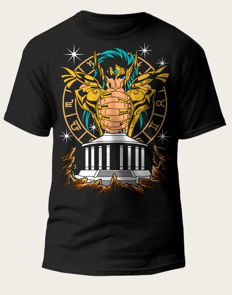 25 Saint Seiya Gemini Gold Saint Seiya Gallon clásico impreso negro edición suelta superventas camiseta sin mangas para hombre súper fuerte