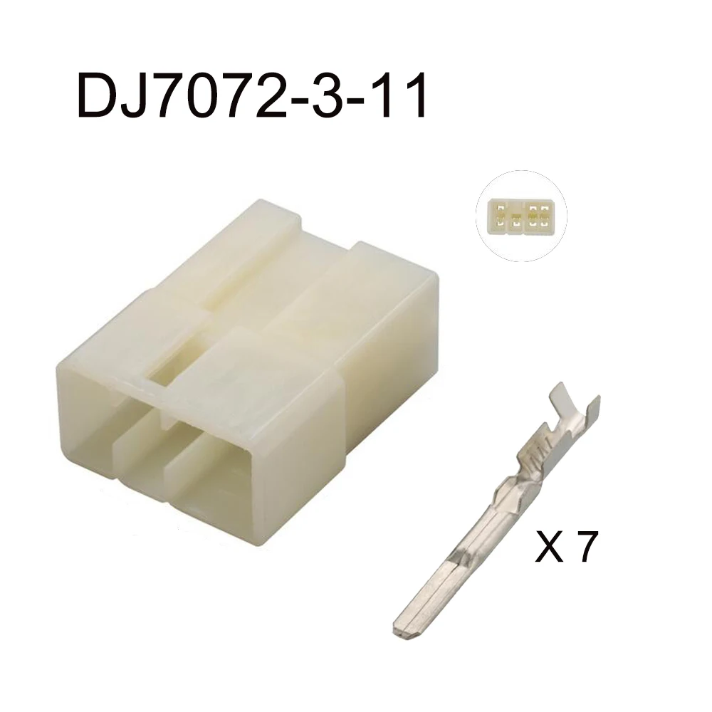 100set DJ7072-3-11 automotive Waterproof connector 7 pin famale male cable Plug socket Includes terminal seal