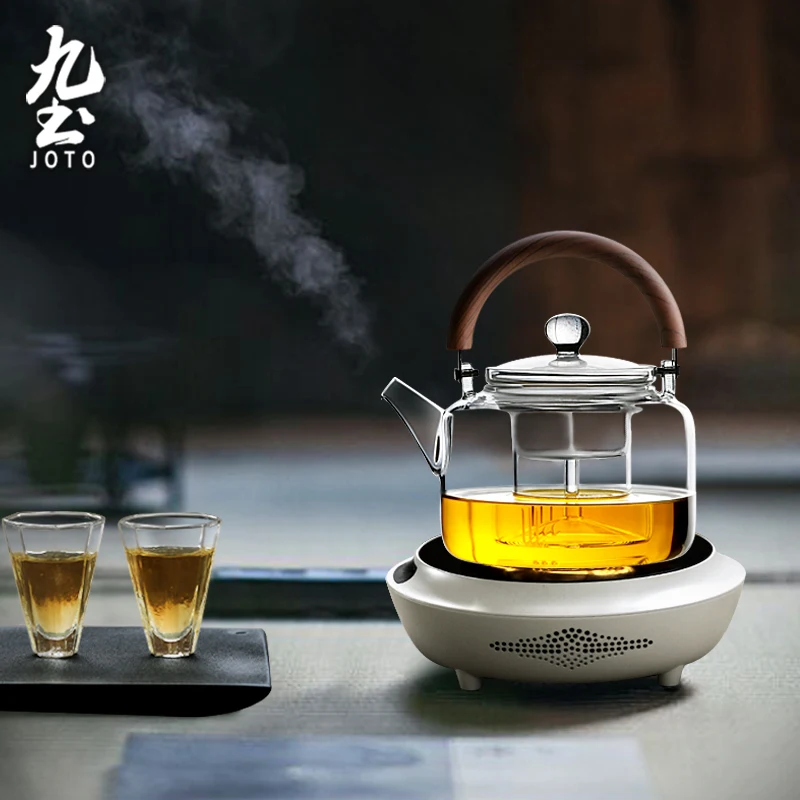 

JOTO Japanese Creative Steaming High-Quality Materials Efficient Steaming: Glass Teapot CHR0611