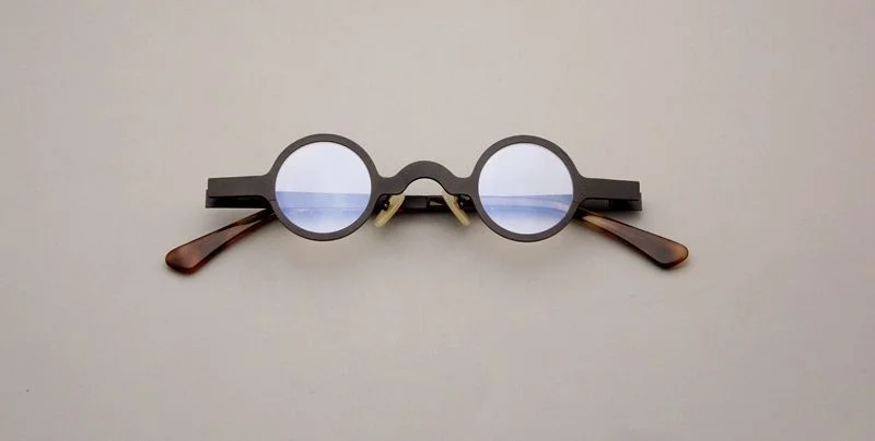 Metall Kleine Runde Rahmen Retro Personalisierte männer Brille Rahmen Ultra Licht Optische Brillen rahmen Für männer V46 – Detail 2