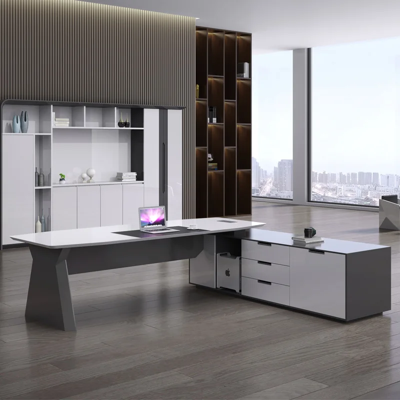 

Современный L-образный стол Boss Ceo Manager, деревянный офисный стол для руководителя, офисный стол