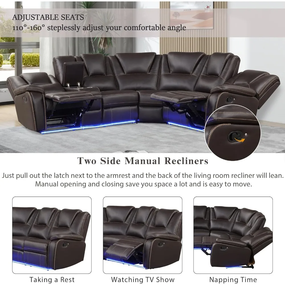 office sofas,with LED Light Strip,with Cup Holder and Storage for Living Room Office,sofa