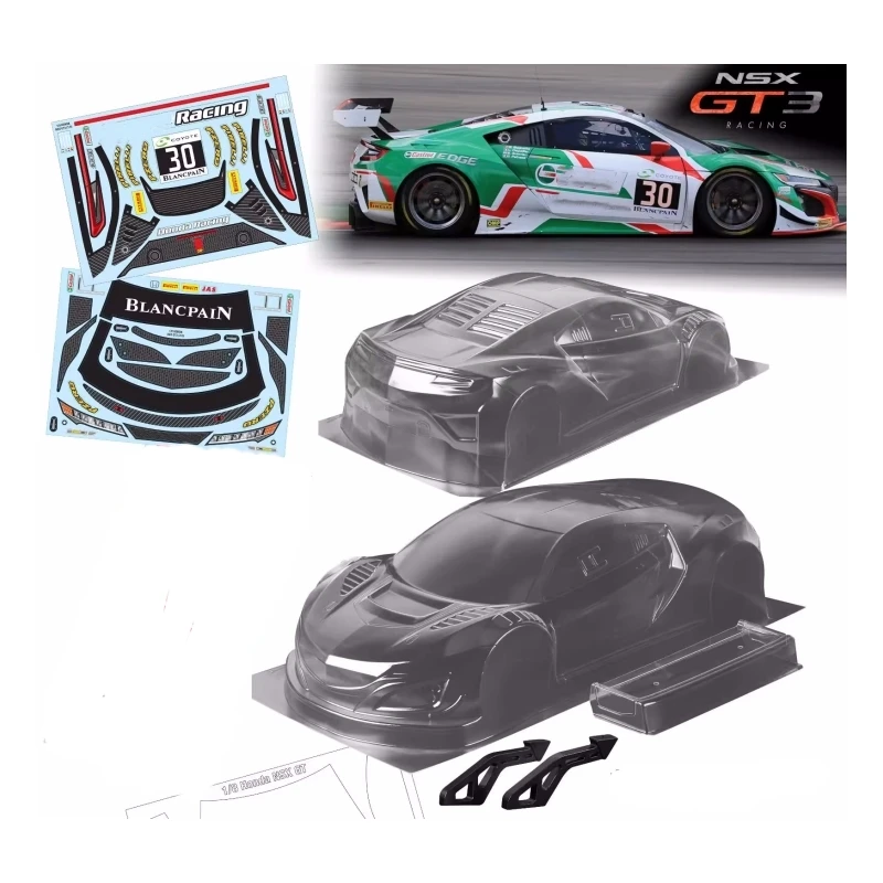 1/8 GT2 Clear Body Shell With Stickers 360mm Wheelbase for Rc Drift Car Kyosho GT8L GT8LE