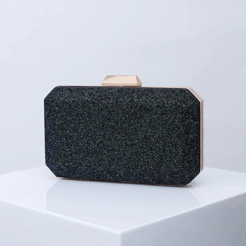 Bolso de mano negro brillante para mujer, cartera de mano de PU de diseñador de lujo, bandolera para teléfono de noche, 2024