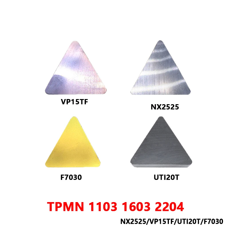 Inserts en carbure d'origine, outil TPMN 110308, 160304, TPMN110304, TPMN110308, TPMN160304, TPMN160308, TPMN220408, TPMN220412, NX2525, UTI20T