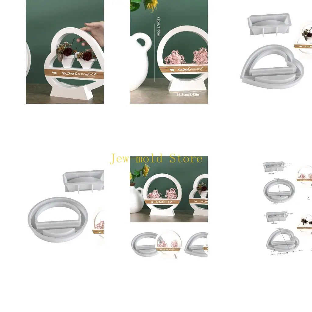 

C71B Multifuntional Round Silicone Mold Heart Artistic Charm Moulds Decorative Moulds