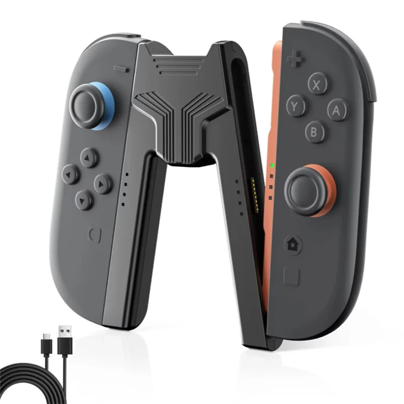 ELECT-For Switch 2 Portable Charging Grip Bracket For NS2 Joy-Con Controller Handle Charging Dock For NS2 Accessories