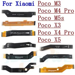 메인보드 마더보드 LCD 디스플레이 커넥터 플렉스 케이블, 샤오미 포코 X5 프로 X4 X3 프로 GT M5s M4 프로 M3 4G 5G 부품
