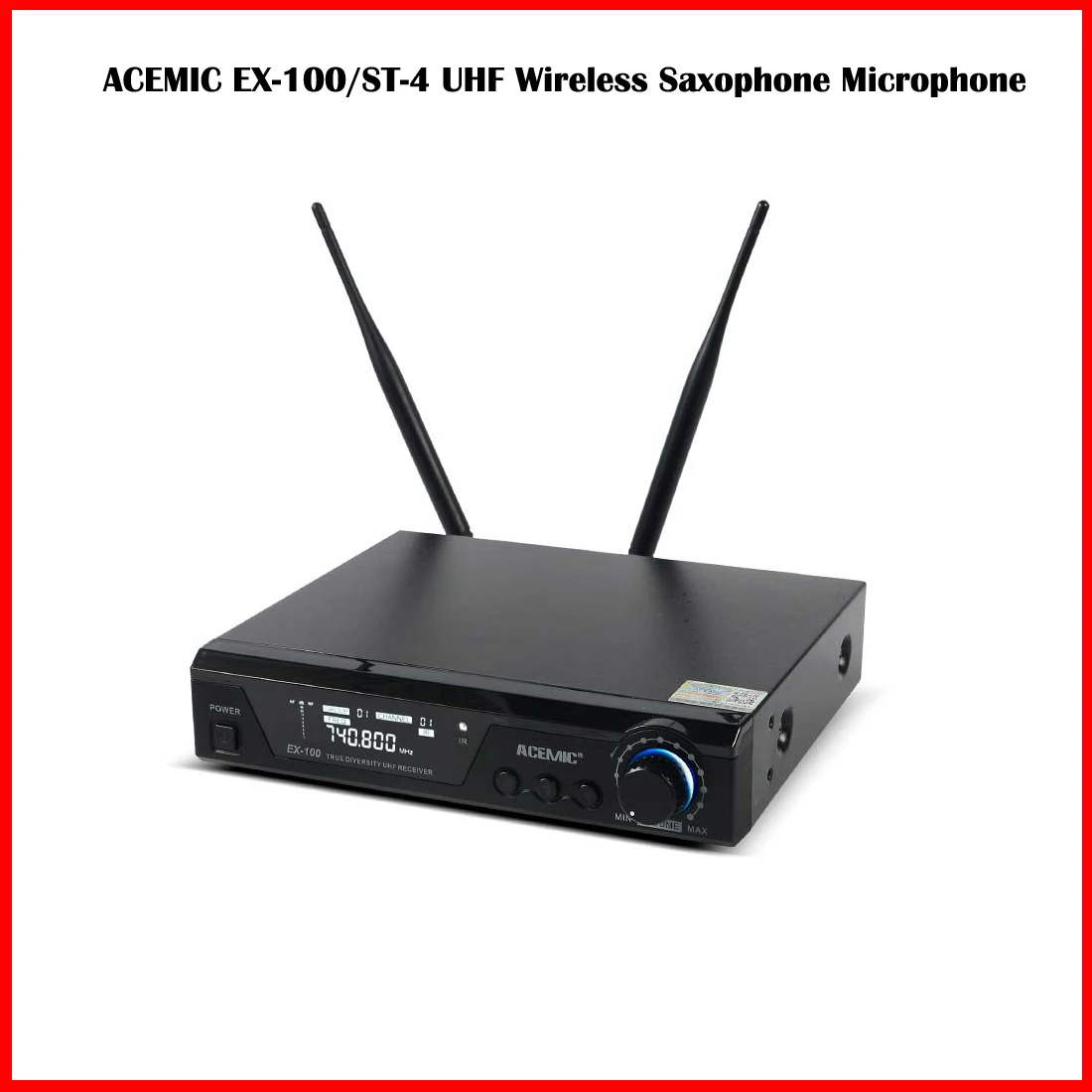 ACEMIC EX-100/ST-4 UHF True Diversity Channel Saxophone Wireless Microphone System For Trumpet Horn On Stage Performance