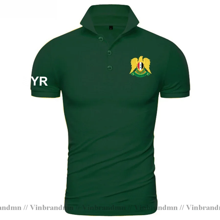 Syrian Arab Republic Syria Polos Men Newest Classic Shirts Brand Design 100% Cotton Clothing Country Flag Nation Team SYR Arabic