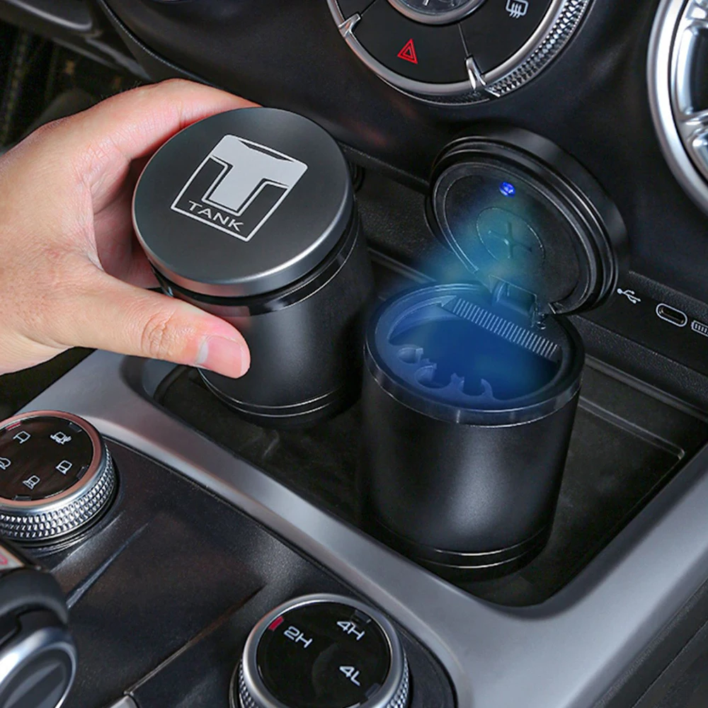 

Для Great Wall WEY Tank 300 специальная автомобильная пепельница из алюминиевого сплава, модификация с крышкой, баком 500, внутренняя пепельница с ночником