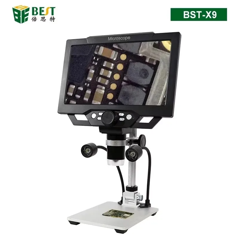 BST-X9 Digital Microscope, Electronic Video Microscopes, Continuous Amplification Magnifier for Phone, PCB Soldering, 12MP