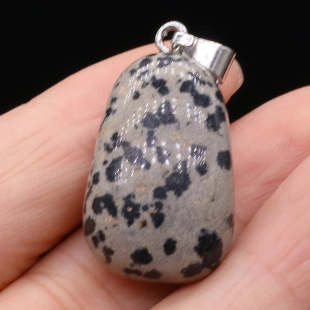 Natural Semi-precious Stone Pendant Irregular Cherry Blossom Agate for DIY Jewelry Making Necklace Size15x20-18x25