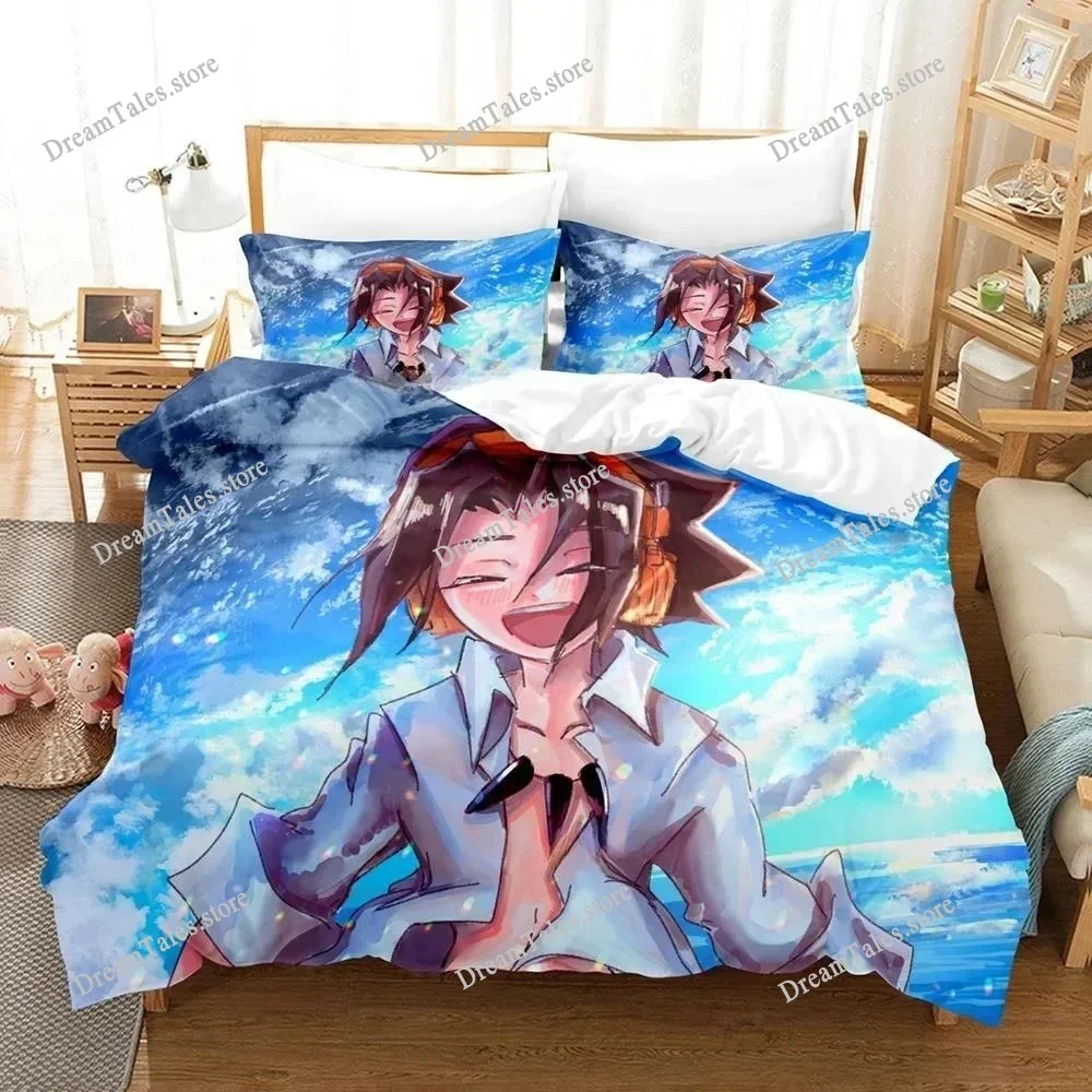 Shaman King Personality 3D Printing Bedding Set Cartoon Anime Adult Kid Bedroom Duvet Cover Sets Home Textiles Luxury Gift