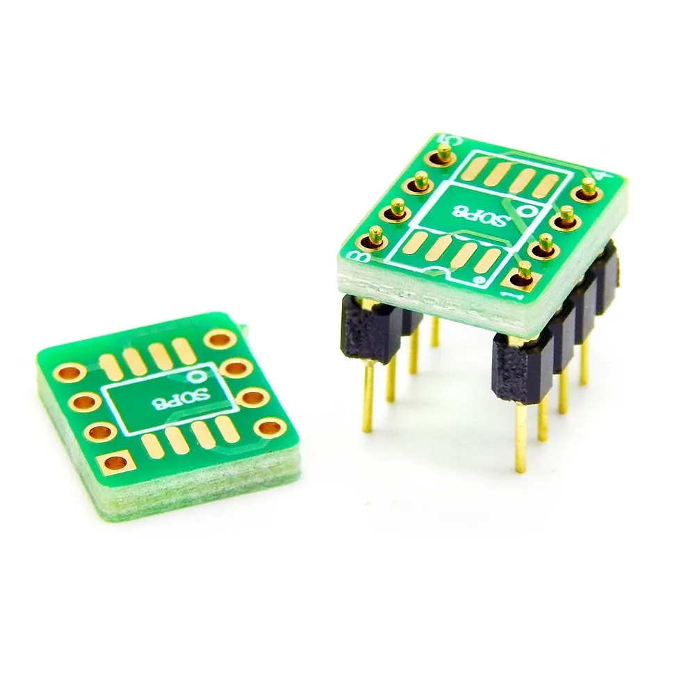 Single to Dual Channel PCB Board para OP AMP, placa de conversão banhado a ouro, Weld Transformation Board, TSSOP8, SSOP8, DIP8