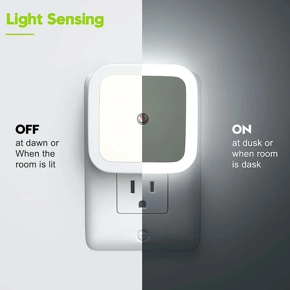 LED Night Lights Motion Sensor Smart Battery Operated Bedside Square Wall Lamps For Room Hallway Pathway Toilet Home Lighting