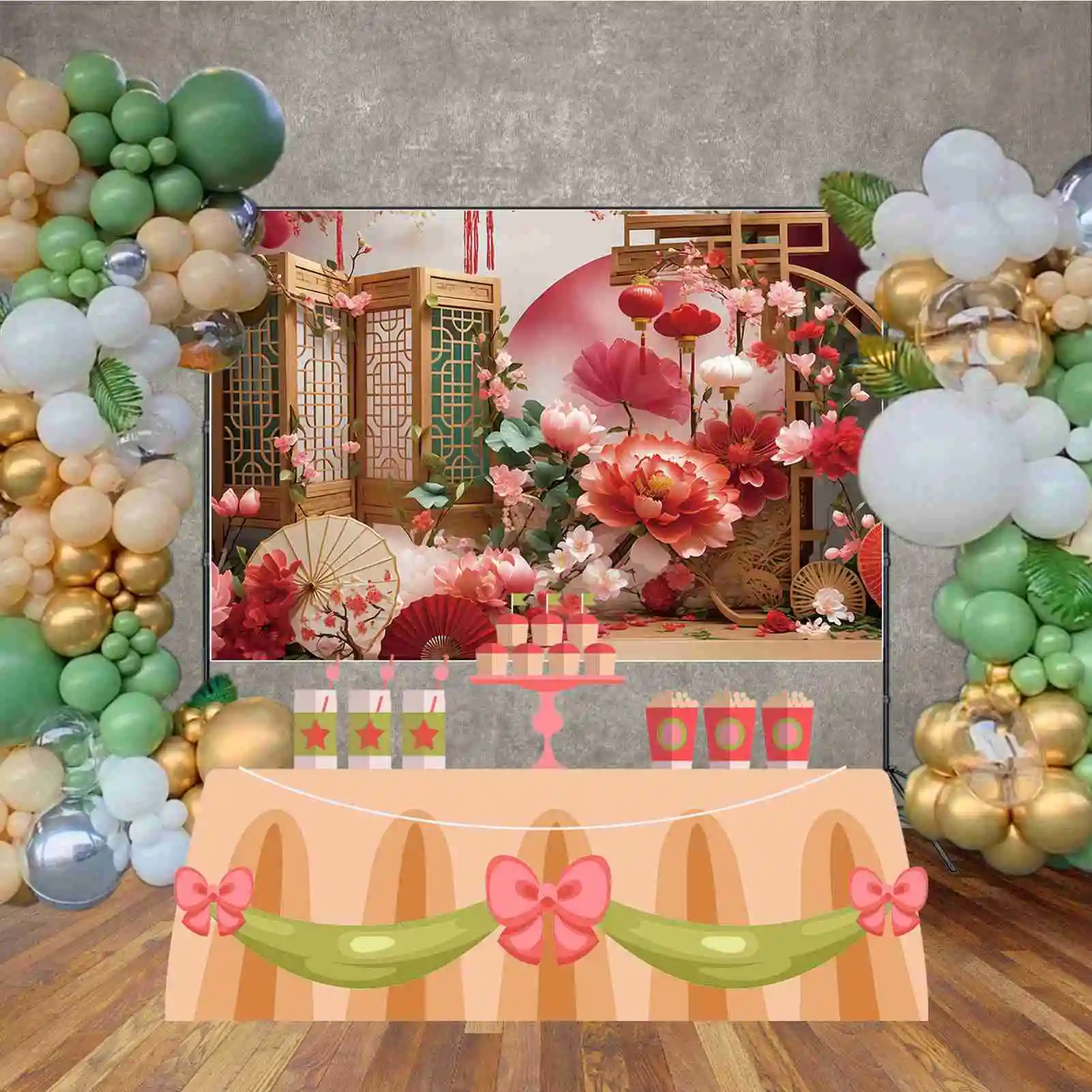 أوراق خضراء جدار الزفاف الزفاف التصوير خلفية شخصية الطفل الأطفال حفلة الديكور فوتودعوة صور الخلفيات