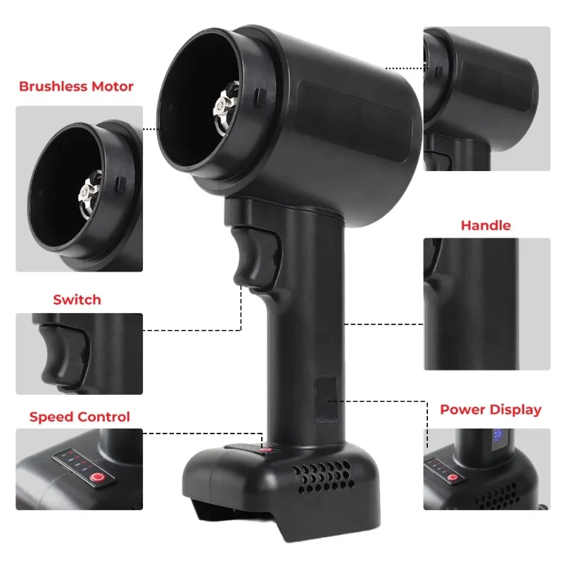 سيارة العنيفة منفاخ التوجه 1600 جرام يده توربو مروحة نفاثة 64 مللي متر فرش السيارات منفاخ أوراق مناسبة لبطارية ماكيتا 21 فولت