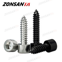 Hex Hexagon Socket Cap Head Self Tapping Screw Black M2 M2.6 M3 M3.5 M4 M5 M6 Nickel Zinc 8.8 Grade Allen Head Screw for Speaker