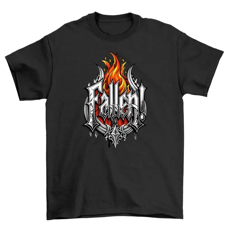 Gothic_35 Fiery Flames T shirt Embrace Your Dark Side in Style Funny P