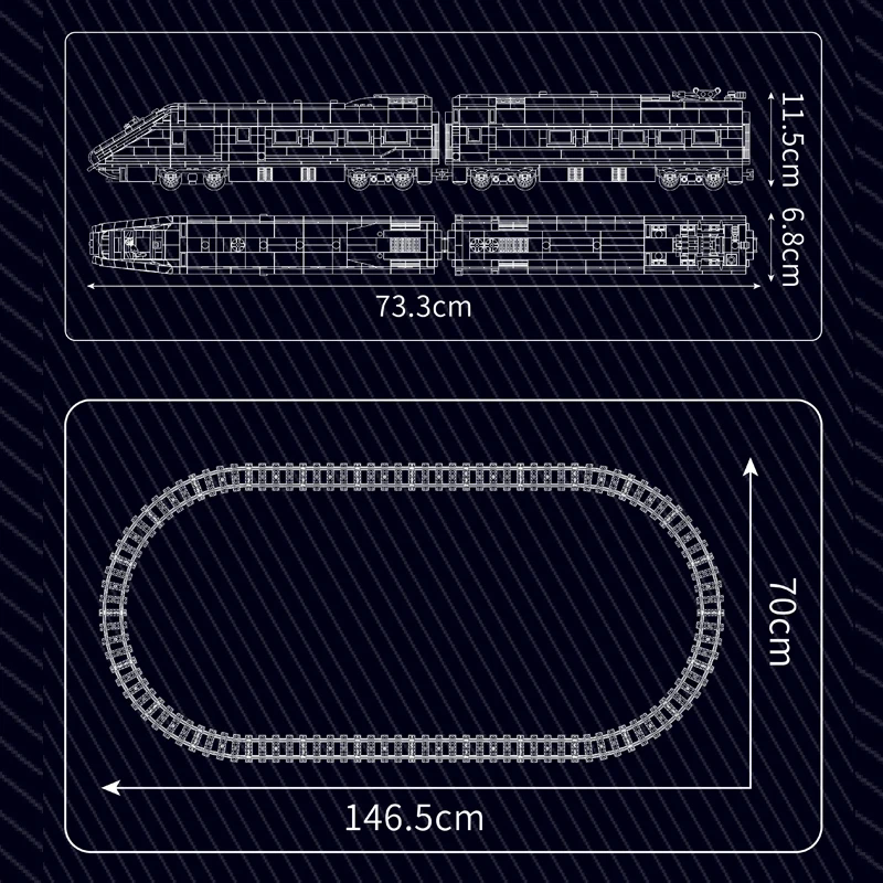 Molde rei 12016 trem técnico brinquedos o rc eurostar e320 bloco de construção montagem locomotiva tijolo conjunto crianças presente natal