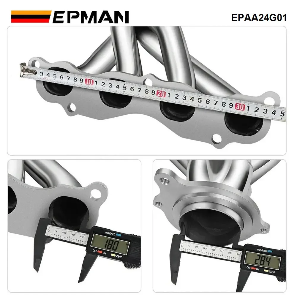 Racing Stainless Steel Exhaust Pipe, Compatible with Honda Civic Si 2006-2009 EPAA24G01, Mid-Tail Exhaust System