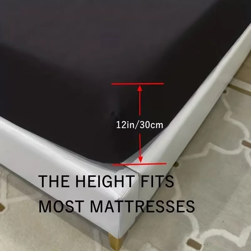 100% Waterproof Mattress Cover Protector Adjustable Non-slip Bed Fitted Sheet With Elastic Band for King Queen 90/140/160/200