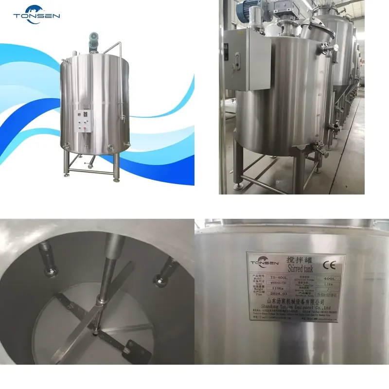2026 CE 300L 500L 1000L 2000L 50000L Stainless Steel Tank Fermentation Mixing Tank with Jacket Electric Heating Mixing Tank