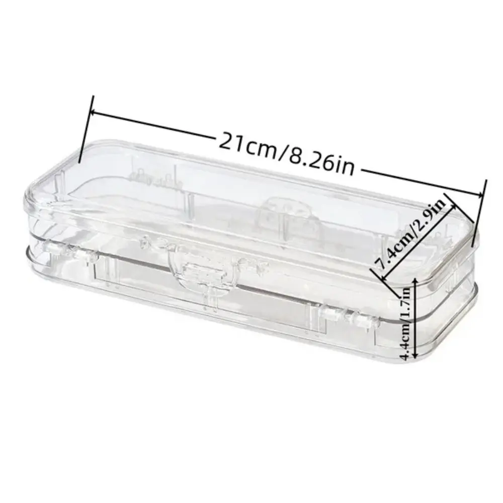 Sticker Acrylic Pencil Case Double-layer Large-capacity Stationery Organizer Transparent Japanese Pen Box Student