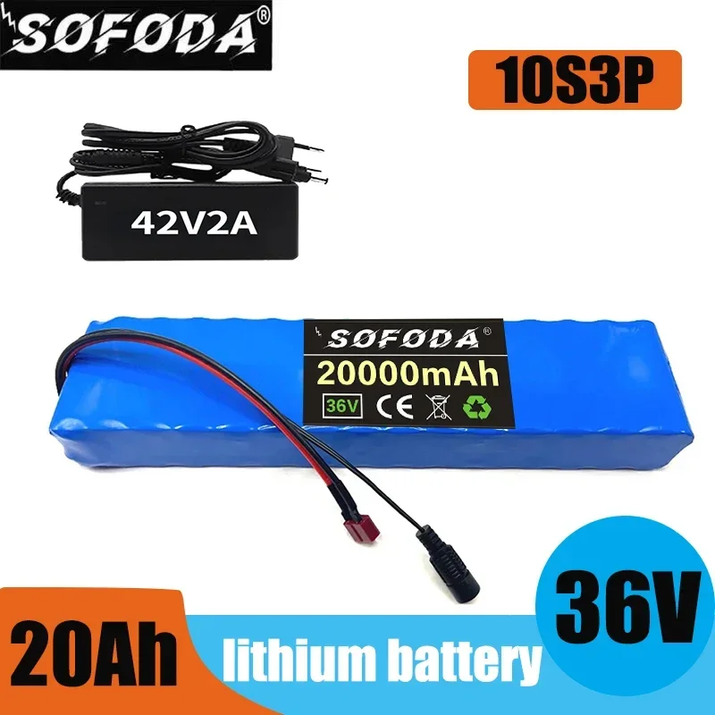 

10S3P 36V 20Ah Battery Ebike Battery Pack 18650 Li-Ion Batteries 350W 500W for High Power Electric Scooter Motorcycle Scooter