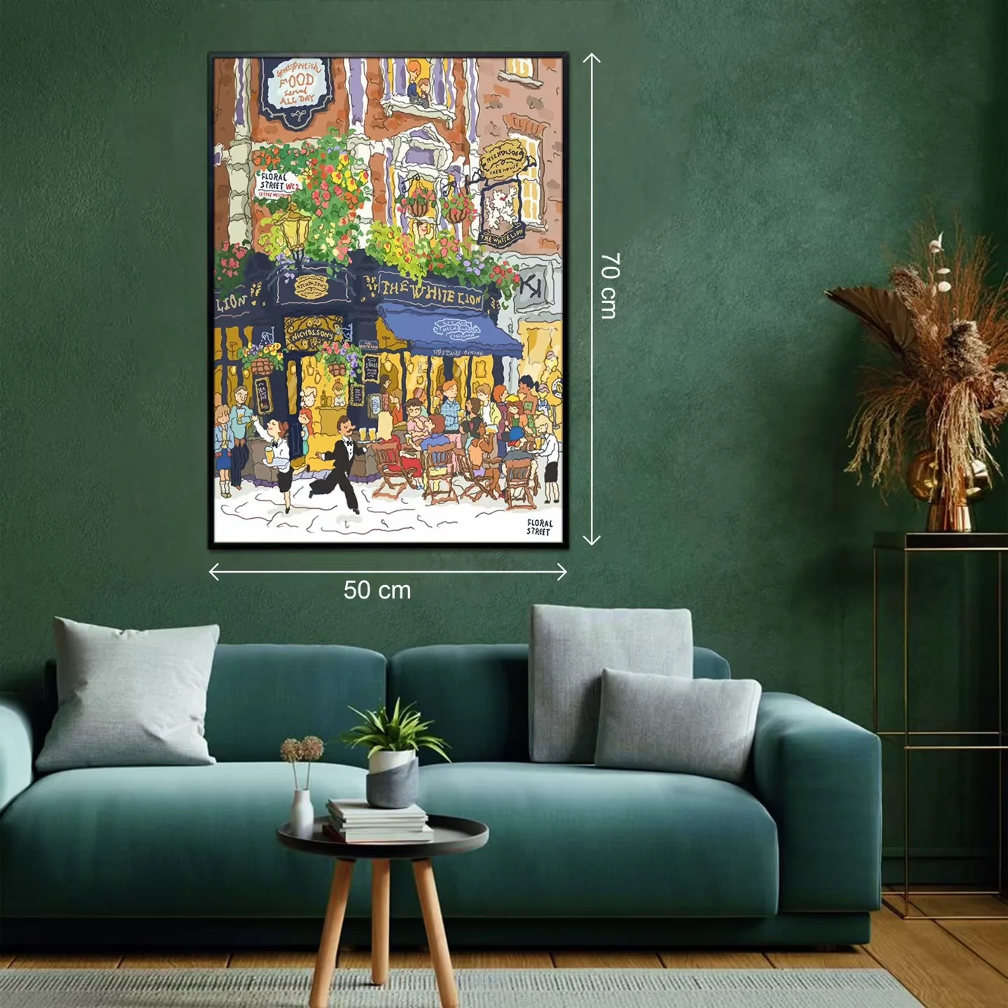 LanKa Rompecabezas de Terciopelo, 1000 Piezas Premium, Alivio del Estrés para Adultos, Juego de Relajación Creativa Cultural de Tarjeta Azul