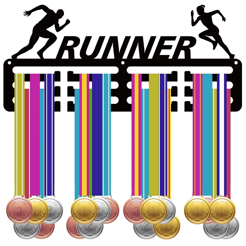 Acrylic Running Medal Hanging Rack Non Perforated Home Decoration Creative Sports Commemorative Plaque Storage Organizer