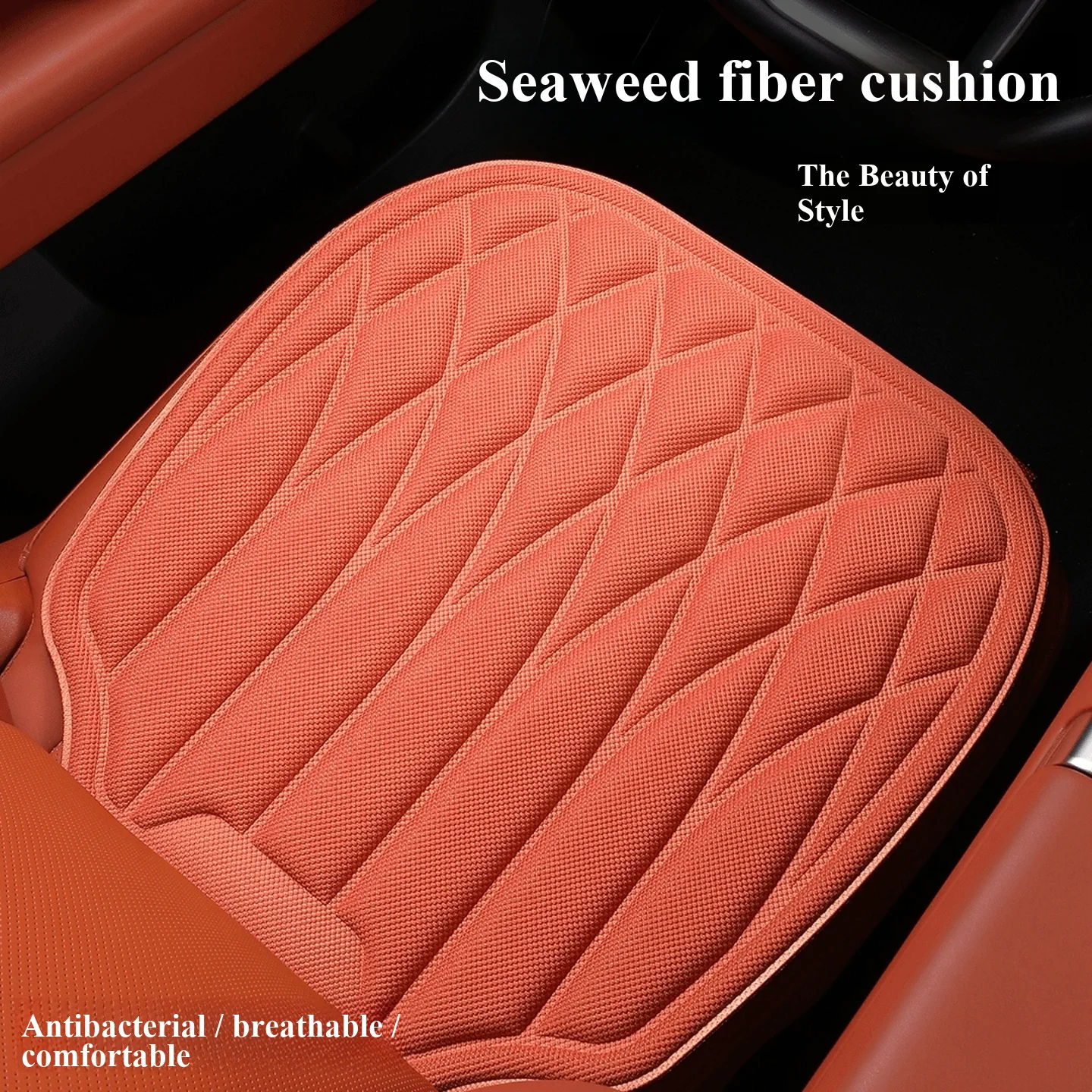 Latex Cotton Car Seat Cushion Canvas Auto Seat Pad Car Seat Mat, Universal Four Seasons Skin-Friendly Elastic Car Seat Cushion