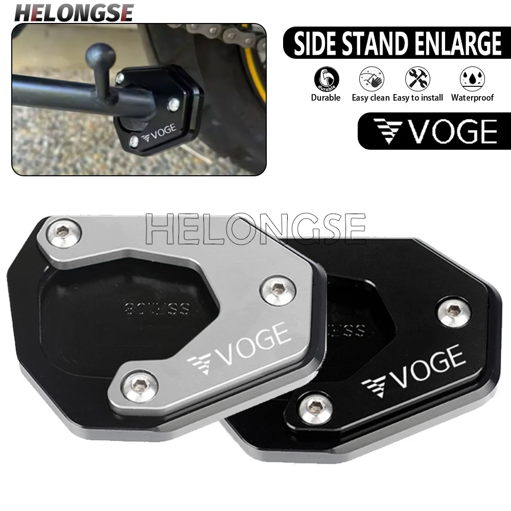 

For LONCIN VOGE 650DS 500DS LX500R 350AC 500R Kickstand Extension Pad 350 500 650 AC DS Side Stand Enlarger Plate Accessories