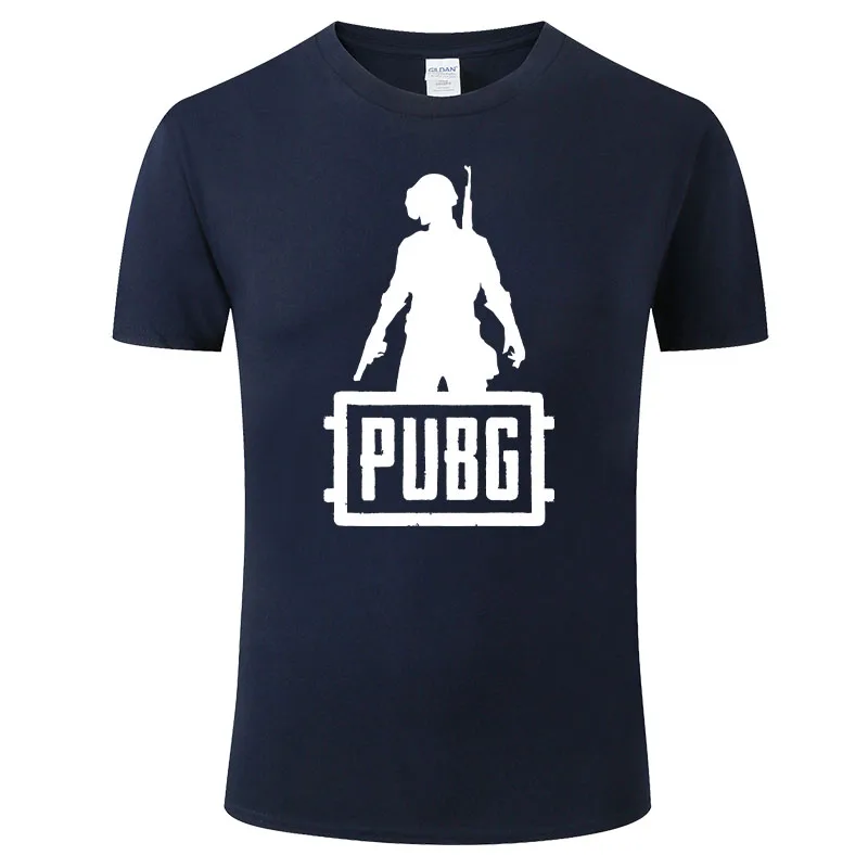 PUBG New Trendy Men\'s Summer Short sleeved T-shirt Made of Pure Cotton Round Neck, Simple and Comfortable, Versatile H20