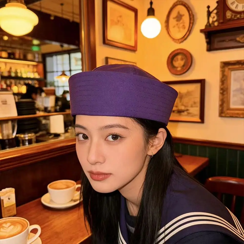 New Cotton Sailor Hat Solid Color Brimless Marine Cap Soft Party Hat Party