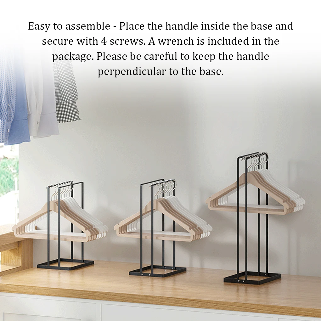 Clothes Hanger Organizer Carbon Steel Rack Stand Storage Holder Living Room