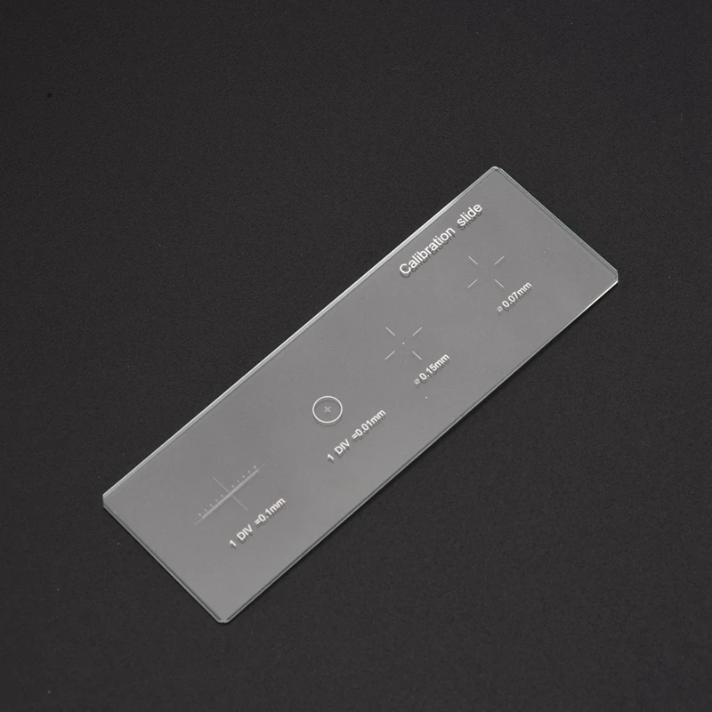 0.01Mm Microscope Slides Reticle Calibration Slide Ruler Cross Multifunctional Microscope Calibration Ruler Stage Micrometer