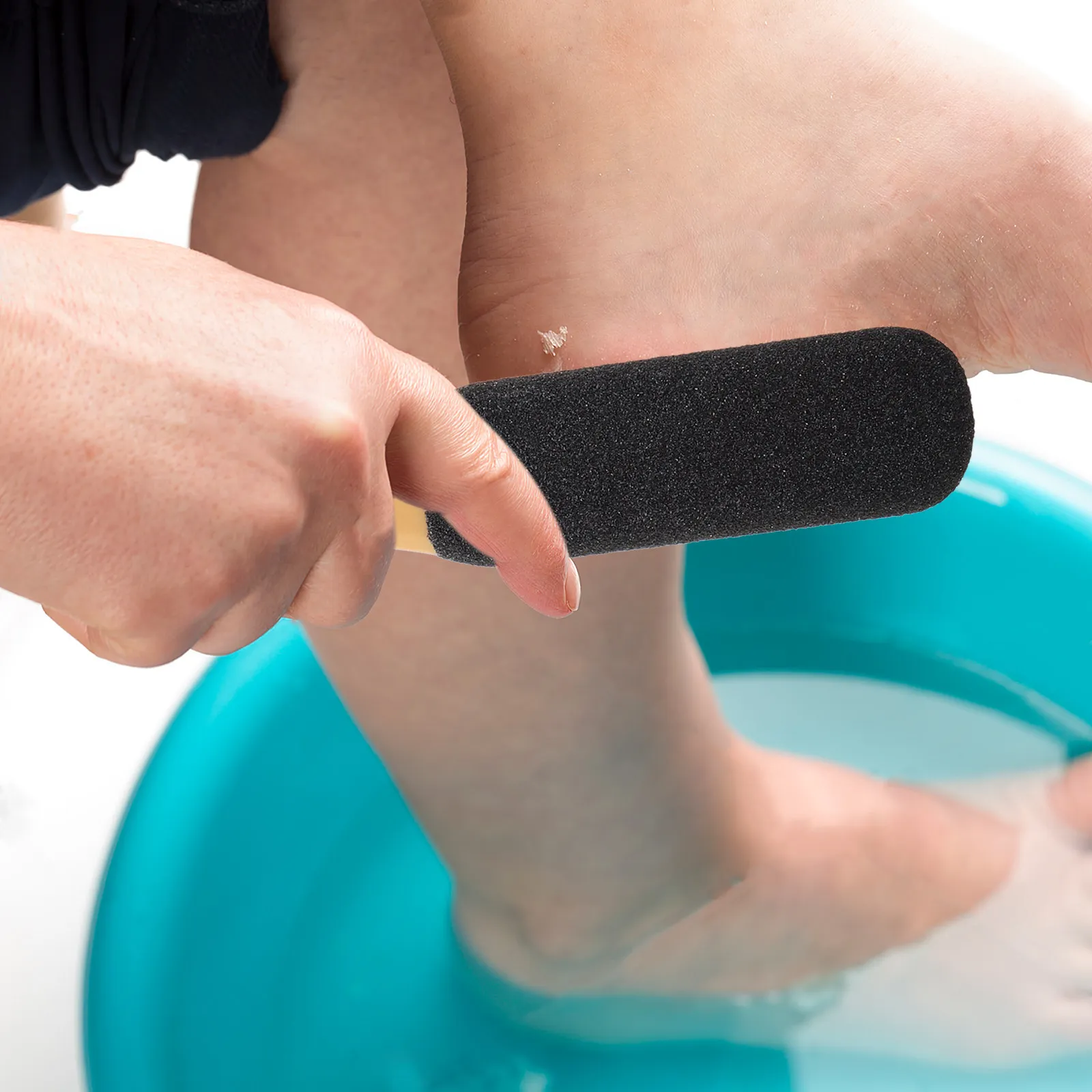 

2Pcs Foot File Pedicure Four Sided Ergonomic Foot Care Tool Dead Skin Callus Remover Feet Scrubber Heel File Hard Skin