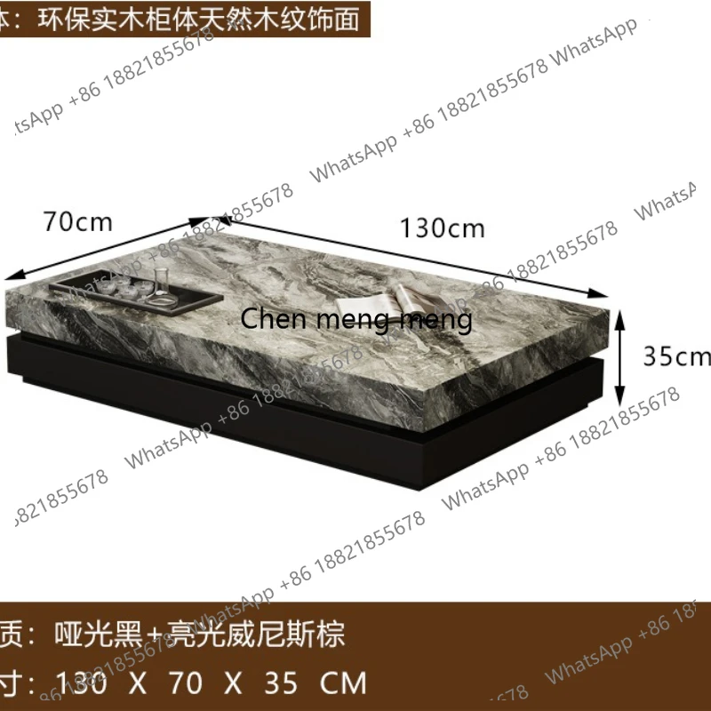 Office Hotel Coffee Table Light Luxury Italian Elegant Coffee Table Rectangular Large Living Room Furniture Salongbord